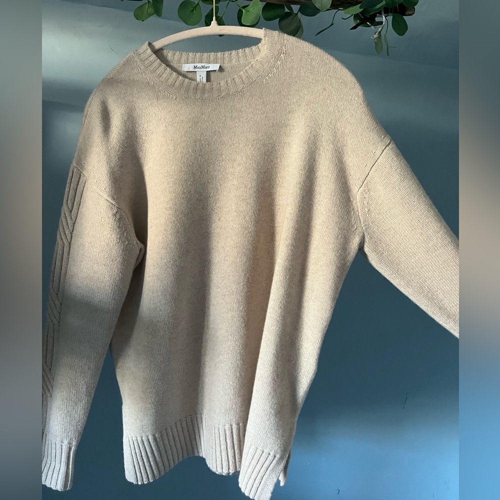 Max Mara 100% cashmere side braided sweater - Picture 3 of 6
